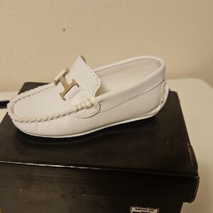 Stylish White Kids Loafers